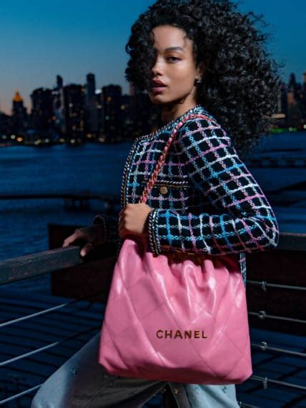 chanel 22 small blue|chanel 22 large bag.